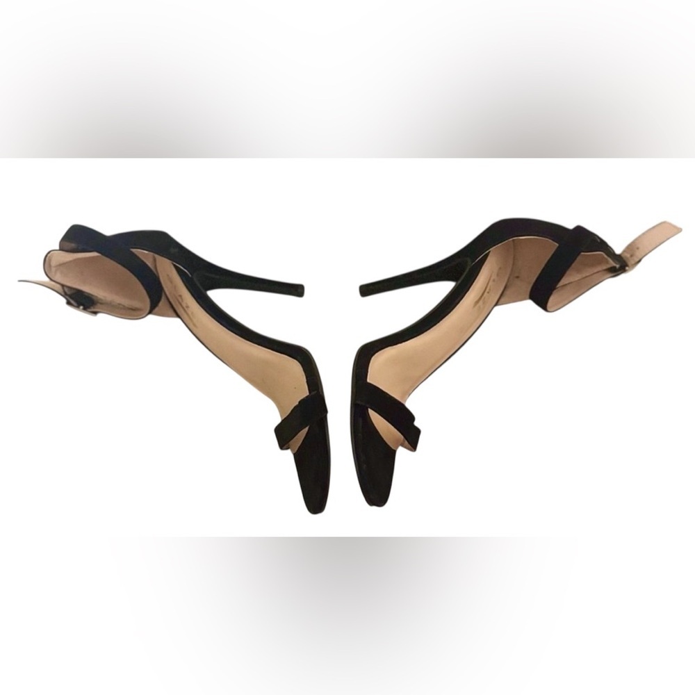 Glaze Elegant Black Ankle Strap Heels - Picture 2 of 4